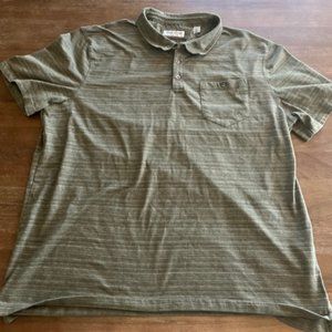 English‎ Laundry Polo Shirt Mens 2XL XXL Green Olive Rugby Casual Striped